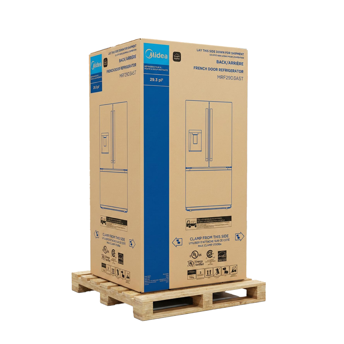 ~ Reach Us For Pallet Pricing ~ Midea 29.3 cu. ft. Jumbo Capacity French Door Refrigerator with Ice &amp; Water Dispenser