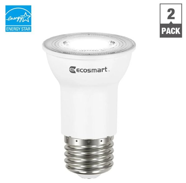 EcoSmart 35W LED Light Bulbs 2pk PAR16 Dimmable Flood Bright White | Long Life