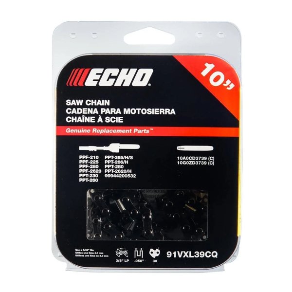 Echo 10" Chainsaw Chain Saw Chain 3/8" LP - # 91VXL39CQ New